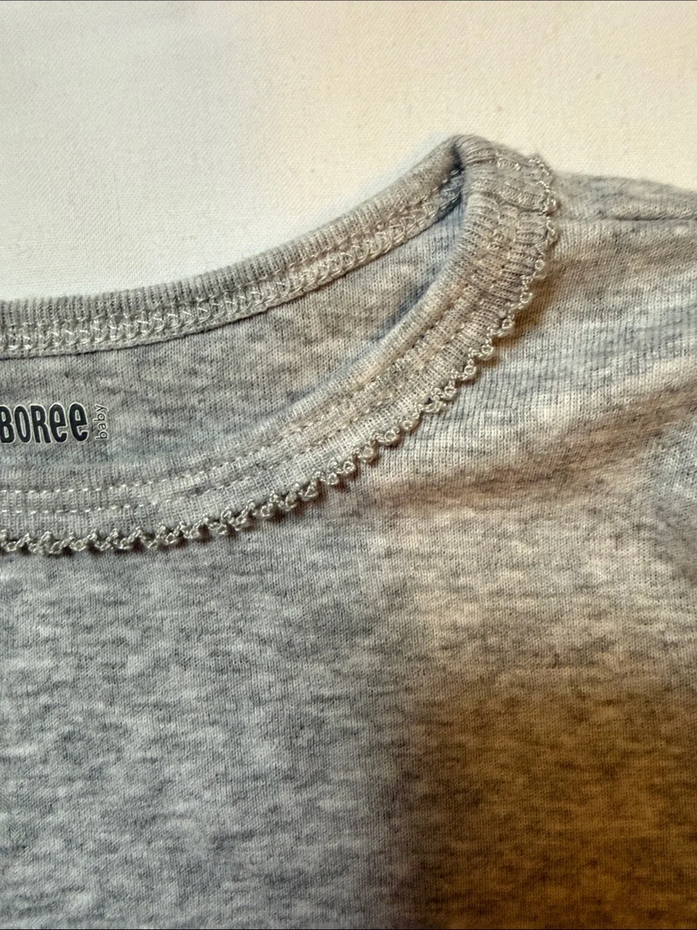 Gymboree Heather Gray Girls' Long Sleeve Crew Top